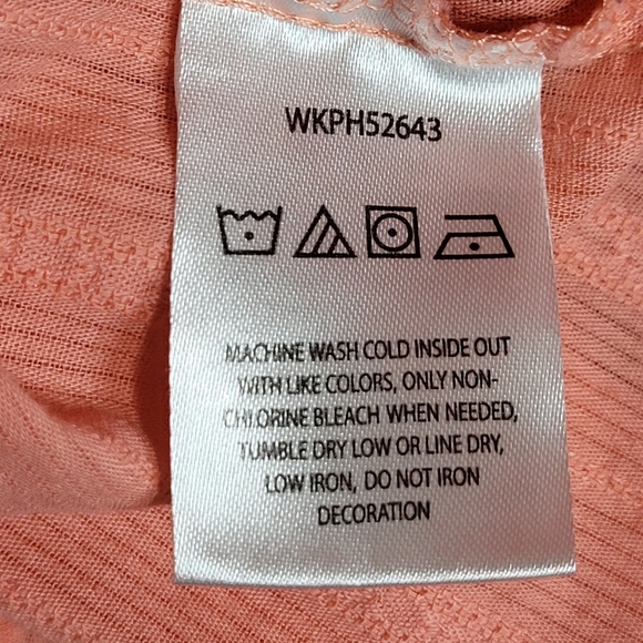 Wrangler Womens M Peach Long Sleeve Cotton Pearl Snap Western Shirt Embroidered - Picture 10 of 11